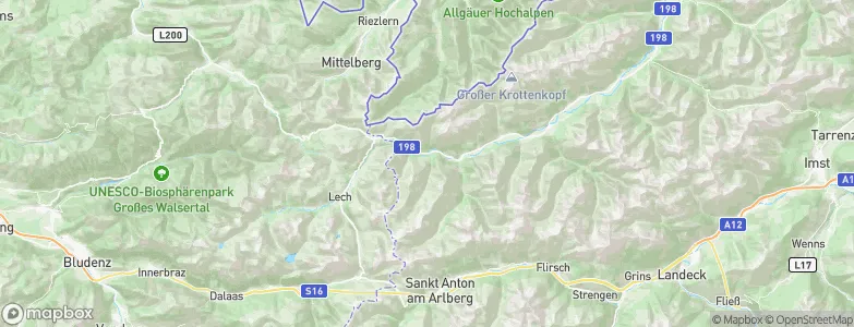 Steeg, Austria Map