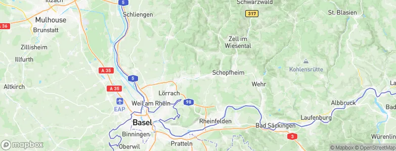 Steinen, Germany Map