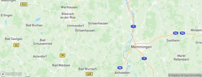 Steinhausen an der Rottum, Germany Map