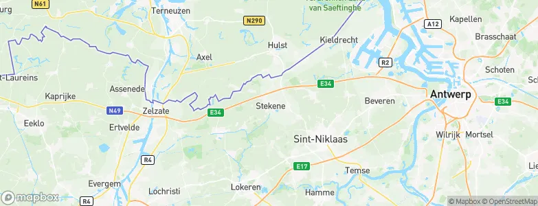 Stekene, Belgium Map