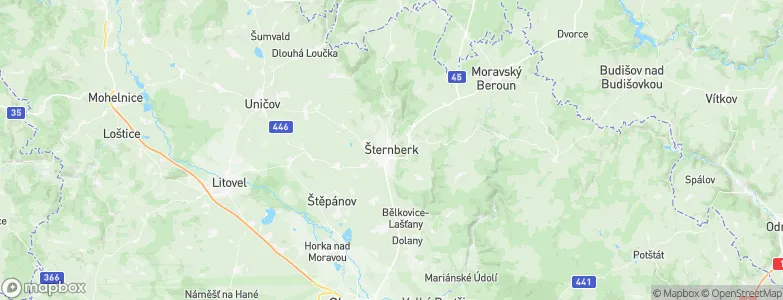 Sternberk, Czechia Map