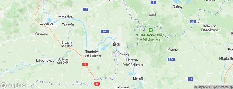 Štětí, Czechia Map