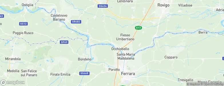 Stienta, Italy Map