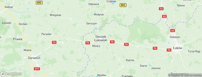 Stoczek Łukowski, Poland Map