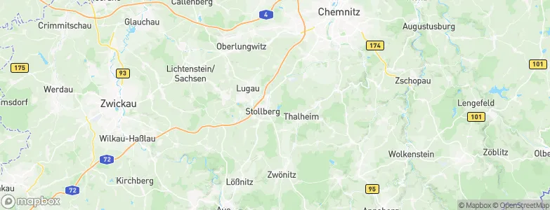 Stollberg, Germany Map