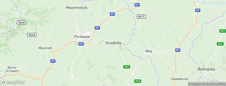 Stradbally, Ireland Map