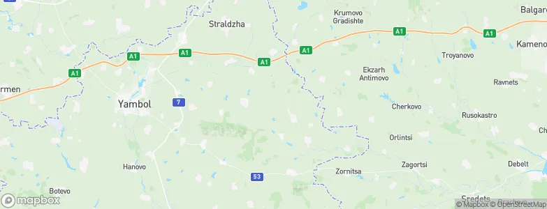 Straldzha, Bulgaria Map