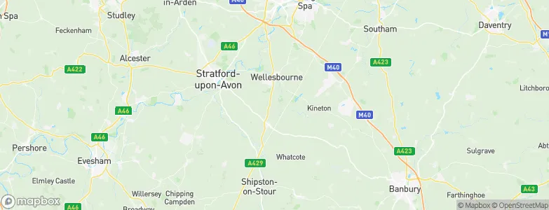 Stratford-on-Avon District, United Kingdom Map
