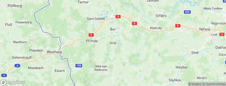 Stráž, Czechia Map