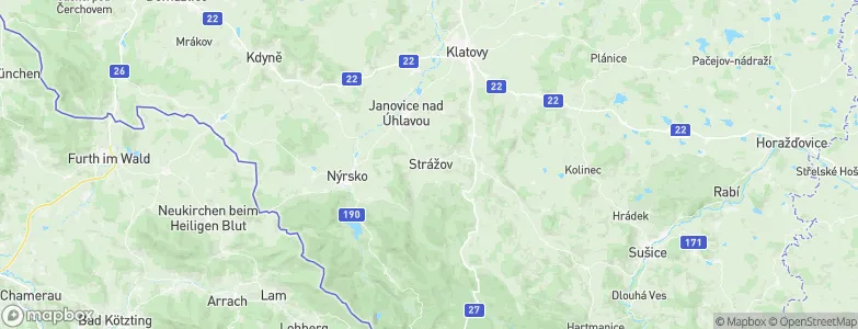 Strážov, Czechia Map