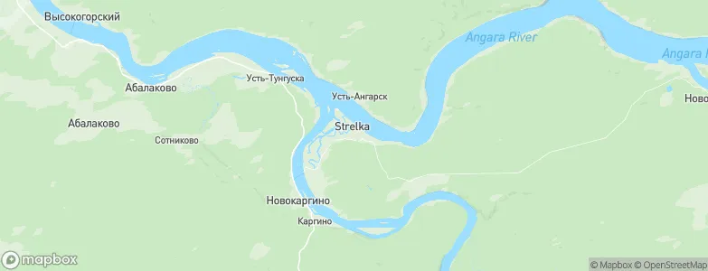 Strelka, Russia Map