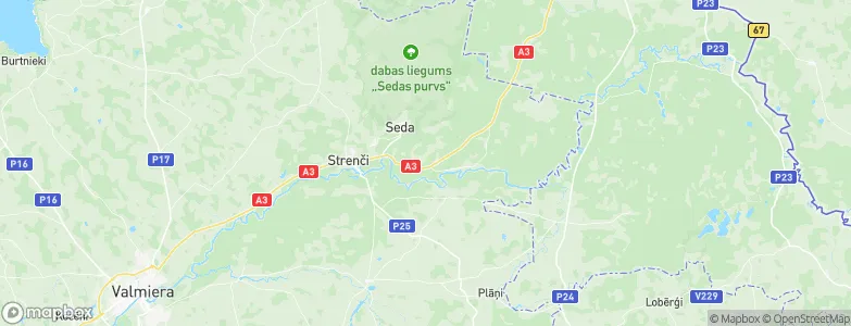Strenču Novads, Latvia Map