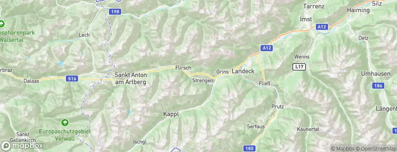 Strengen, Austria Map