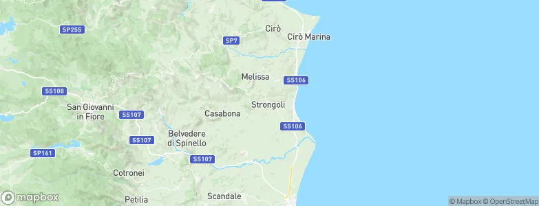 Strongoli, Italy Map