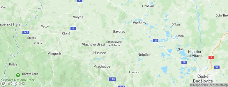 Strunkovice nad Blanicí, Czechia Map