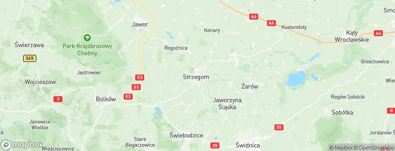 Strzegom, Poland Map