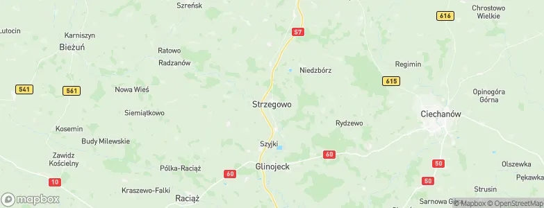 Strzegowo, Poland Map