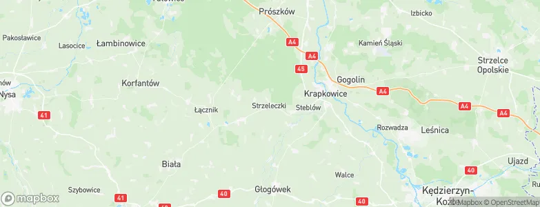 Strzeleczki, Poland Map
