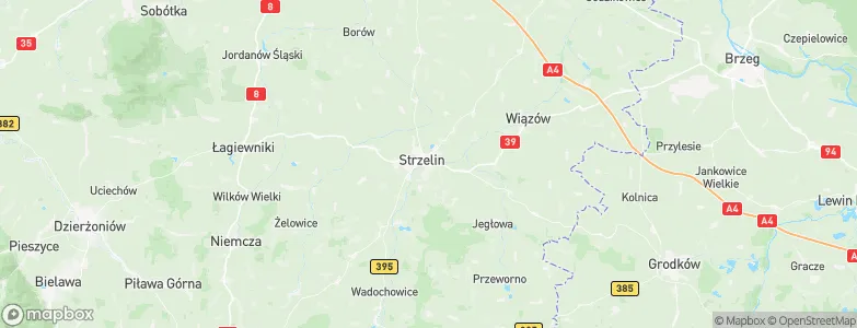 Strzelin, Poland Map