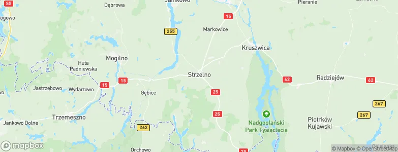 Strzelno, Poland Map