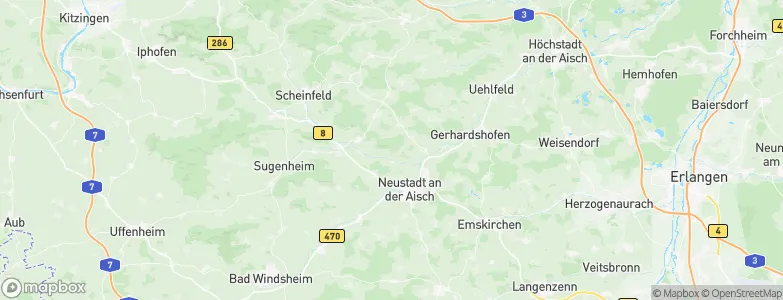 Stübach, Germany Map