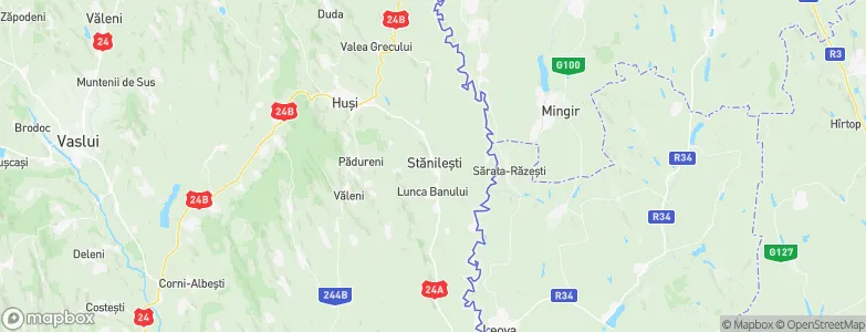 Stănileşti, Romania Map