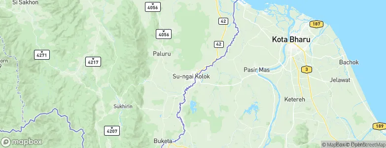 Su-ngai Kolok, Thailand Map