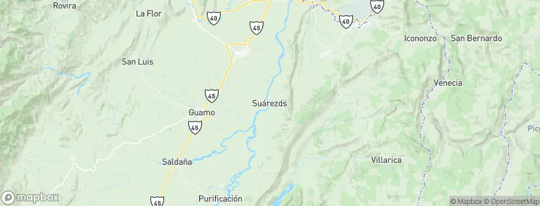 Suárez, Colombia Map