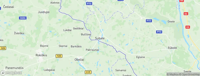 Subate, Latvia Map