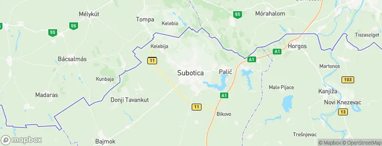 Subotica, Serbia Map