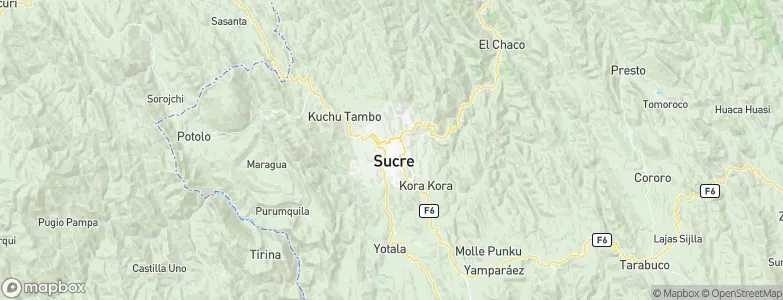 Sucre, Bolivia Map