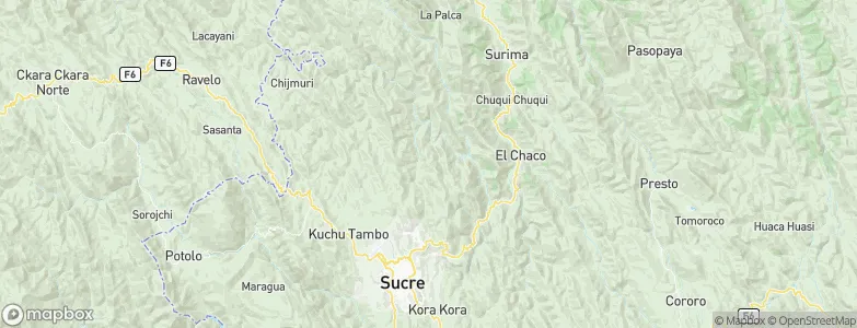 Sucre (Capital), Bolivia Map