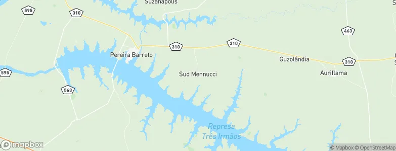 Sud Mennucci, Brazil Map