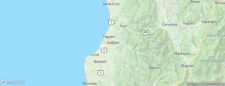 Sudipen, Philippines Map