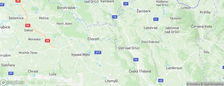 Sudislav nad Orlicí, Czechia Map