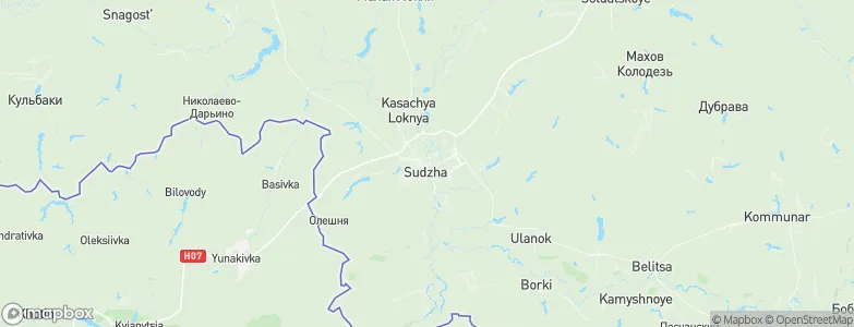 Sudzha, Russia Map
