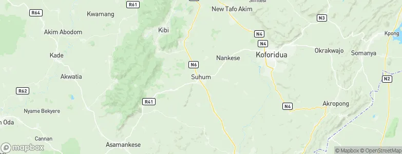 Suhum, Ghana Map