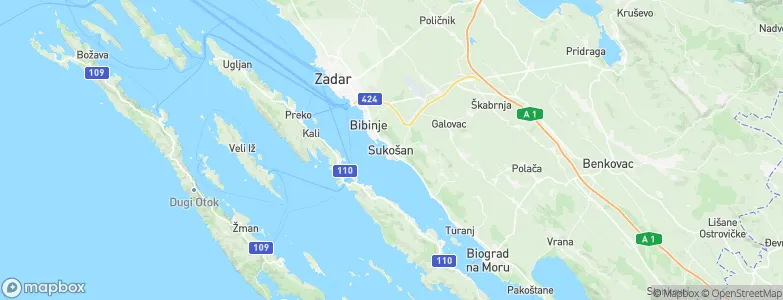 Sukosan, Croatia Map