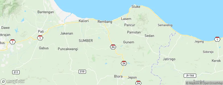 Sulang Tengah, Indonesia Map