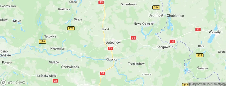Sulechów, Poland Map
