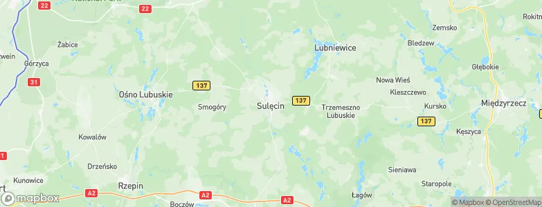 Sulęcin, Poland Map