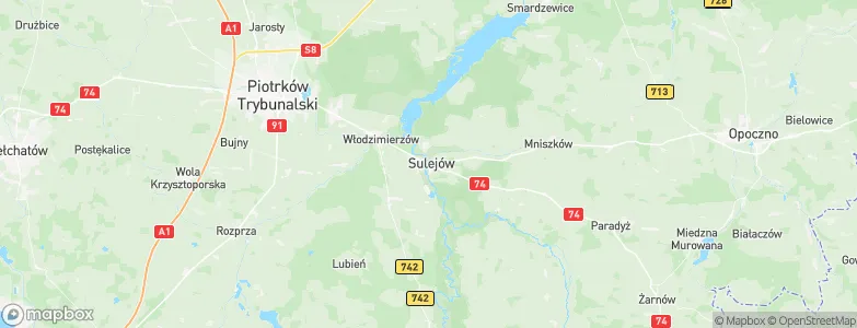 Sulejów, Poland Map