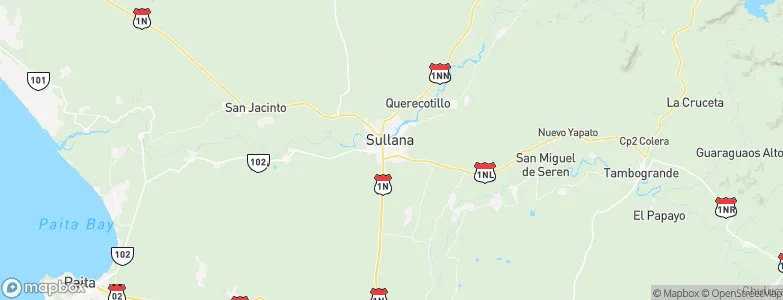 Sullana, Peru Map