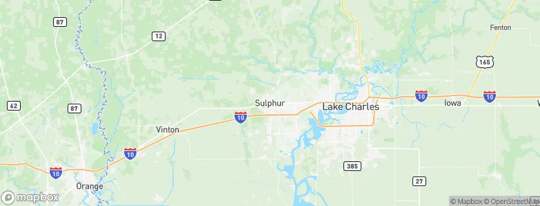 Sulphur, United States Map