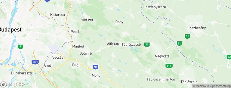 Sülysáp, Hungary Map