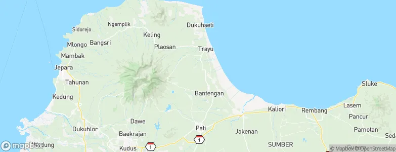 Sumber, Indonesia Map
