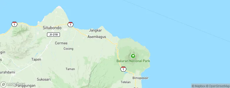 Sumberanyar, Indonesia Map