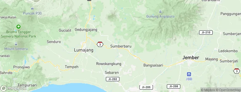 Sumberbaru, Indonesia Map