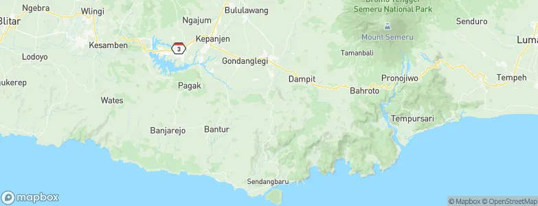 Sumbermanjing Krajan, Indonesia Map