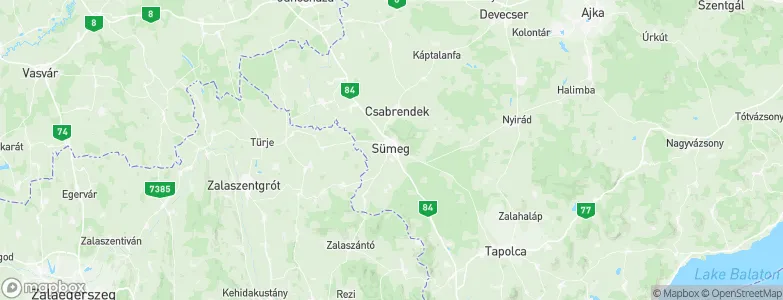Sümeg, Hungary Map